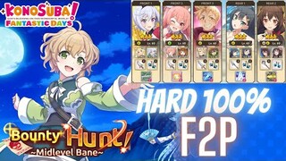 konosuba Fantastic days - Bounty Hunt Hard Mode Boss- F2p 100% -OneShot