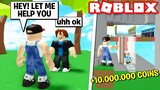 HELPING NOOBS IN SKYBLOX! *HE GOT 10M COINS!* Roblox Skyblox