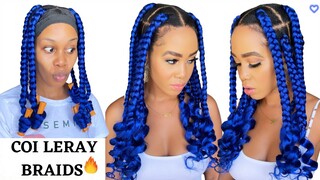 🔥COI LERAY INSPIRED BRAIDS TUTORIAL  w/Curly Ends  /Beginner Friendly /Protective Style / Tupo1