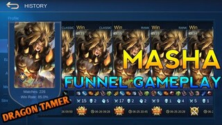 Masha EFFECTIVE in Midlane? Funnel Gameplay Road to Top Global | NEW SEASON | MLBB