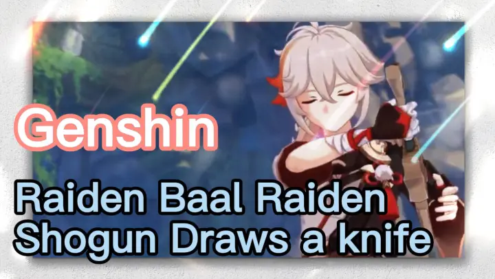 Raiden Baal Raiden Shogun Draws a knife