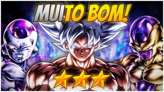 GOKU MUI LF DESTRUINDO COM TRÊS ESTRELAS! SHOWCASE EM LOE! Dragon Ball Legends