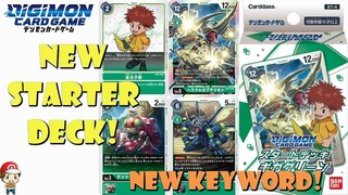 New Digimon Green Starter Deck Revealed! New Keyword Skill! (Digimon TCG News)