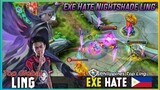 Exe Hate Nightshade Ling New Skin Gameplay | Top Philippines Ling
