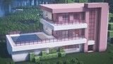 Minecraft 🌸 How to Build a Large Modern House Tutorial #154