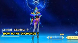 HOW MANY DIAMONDS FOR SELENA REVAMP GEMINI SHADOW ZODIAC SKIN ?