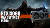 Middle Earth  Shadow of Mordor - Rtx 4080 @1440p (Max Settings) | Ryzen 9 5900x