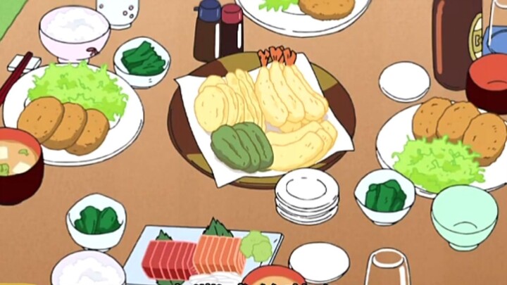 (Koleksi Makanan Crayon Shin-chan 28 Octopus Shabu Shabu Grape Sauce Dinner Cake)