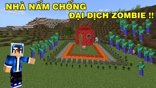 Mình Đã Thử Thách Sinh Tồn | Bảo Vệ Nhà Cây Nấm Khỏi Zombie | TRONG MINECRAFT PE..!!