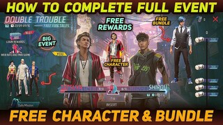 Free Fire Double Trouble Event | How To Complete Double Trouble Event | Free Fire Tales | Free Fire