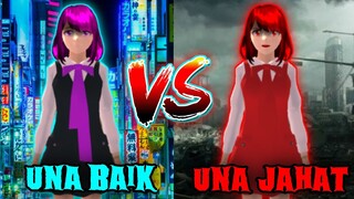 Una Baik Vs Una Jahat - Sakura School Simulator