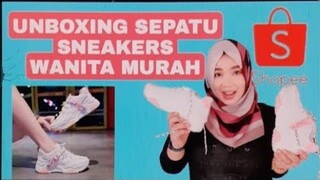 UNBOXING SEPATU SNEAKER WANITA MURAH HANYA DI SHOPEE 11.11