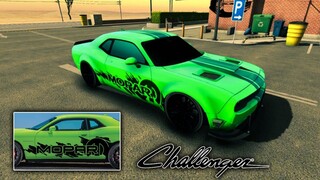 DODGE CHALLENGER MOPAR DECAL WITH CLAW MARKS HEADLIGHT || CAR PARKING MULTIPLAYER