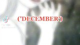 December huling taon na mag sasama tayu 😭💔🖤