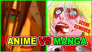 Female Titan Chase Removed? AOT S4 Anime Vs Manga | Attack on Titan Season 4 Episode 3