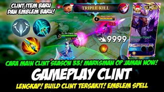 EMBLEM BARU & CLINT ITEM BARU❗CARA MAIN CLINT TERBARU + BUILD CLINT TERSAKIT 2024❗GAMEPLAY CLINT MVP