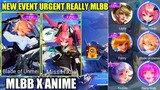 NEW EVENT URGENT RALLY!! SKIN MOBILE LEGENDS X ANIME