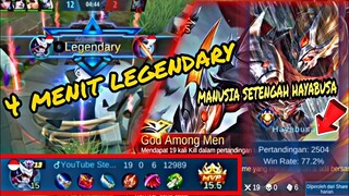 Stenly HYPER CARRY Hayabusa 4 Menit Legendary ! Mobile Legends !