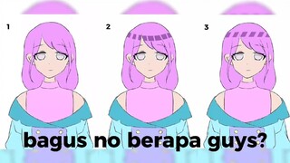 hai guys menurut kalian rambut nya bagus ada garis nya apa enggak? | kalian pilih no berapa?