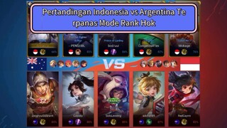 Pertandingan Terpanas Antara Indonesia Vs Argentina Mode Rank Hok