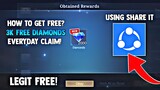 REDEEM 3K DIAMONDS EVERYDAY SUPER FAST AND FREE! LEGIT! HOW?! FREE DIAMONDS! | MOBILE LEGENDS 2023