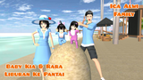 Baby Kia & Rara Liburan Di Pantai | Ica Alwi Family Vlog | Drama Sakura School Simulator