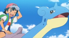 Ash's Lapras Cute Moment