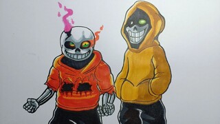 How To Draw Dust Trust Sans Phase 3 UNDERTALE Vẽ Làm Mới SANS