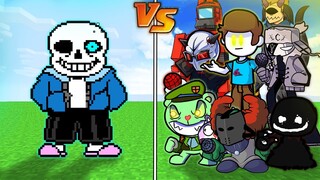 Undertale Sans vs Team Flippy | Minecraft Animation Battle |