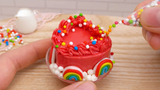 Satisfying Miniature Colorful Heart Cake Decorating | So Tasty Tiny Cake Recipe