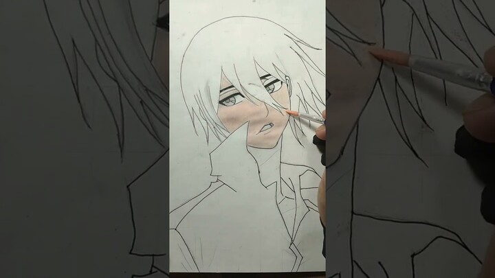 Coloring anime skin, Mikasa Ackerman, Attack on Titan / Anime girl drawing #shorts #foryou
