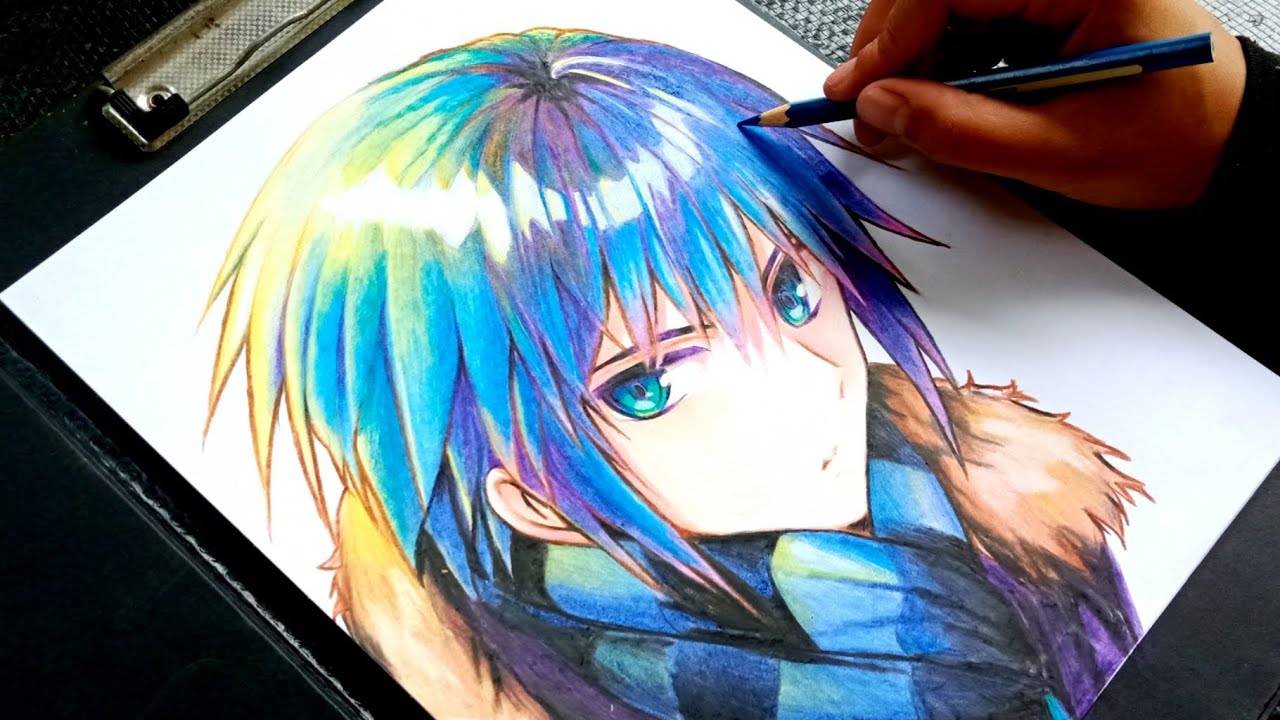 anime drawing color pencil｜Recherche TikTok