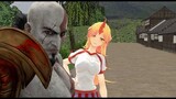 [Touhou X GoW MMD] Yuugi wants to fight Kratos