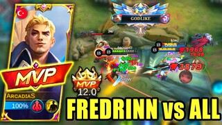 FREDRINN VS ALL!! NEW META FREDRINN CORE BEST BUILD GAMEPLAY | FREDRINN BEST BUILD AND EMBLEM 2022