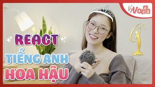 React Tiếng Anh Hoa Hậu: Thuỳ Tiên, Hoa hậu Hoàn vũ | Miss Universe Answers Reaction | VyVocab Ep.90