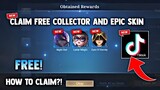 HOW TO CLAIM FREE COLLECTOR SKIN AND EPIC SKIN USING TIKTOK! FREE! LEGIT! | MOBILE LEGENDS 2022
