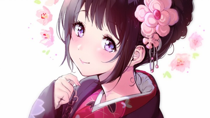 Chitanda Makoto dalam kimono