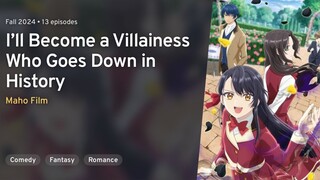 I’ll Become a Villainess Who Goes Down in History Episode 2 (Subtitle Indonesia)