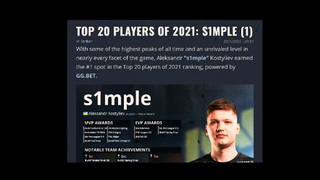 S1mple world best CSGO player 2021 #1#game