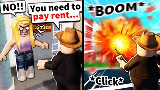 I asked Roblox noobs to pay rent... then blew up their homes with admin