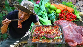 [Beef Salad] Plea Sach Ko - Spicy Beef Salad with Lemon Carrot,Chili