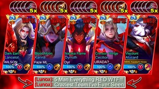 5 MAN VAMPIRE SQUAD WITH A TWIST?! 😱 (All Red Build)