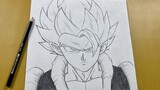 How to draw gogeta step-by-step | Easy to draw