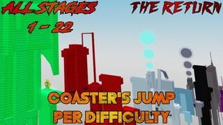 Coaster's Jump Per Difficulty: The Return [All Stages 1-22] (ROBLOX Obby)