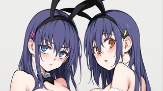 Bunny Girl Sisters Drawing Process🥰