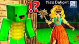 Why Miss Delight CAME and ATTACK the VILLAGE? MIKEY and JJ vs Poppy Playtime ! - in Minecraft Maizen