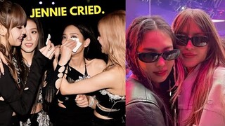 BLACKPINK members trying to console Jennie after a tiring performance at Coachella