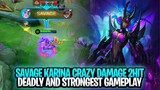 Savage Karina No Mercy 2Hit Kill Gameplay | Mobile Legends: Bang Bang