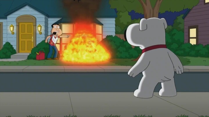 Ah Q burns the body in the street and is attacked by Brian