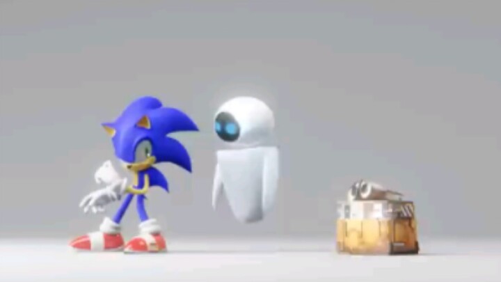 Sonic bertemu Wall-E dan EVE (animasi pendek)